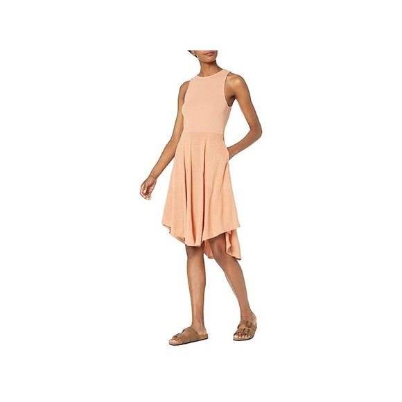 Pr Ana Cozy up Bayjour Dress size medium in peach / clay.  MSRP $89 Pockets - Picture 1 of 10